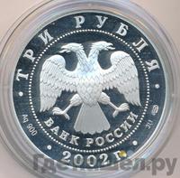 3 рубля 2002 года СПМД