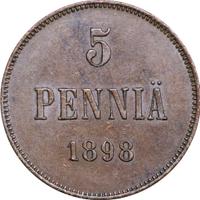 5 пенни 1898 года  Для Финляндии