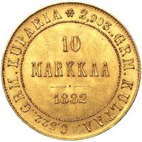 10 марок 1882 года S Для Финляндии
