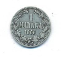 1 марка 1866 года S Для Финляндии