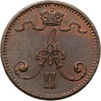 1 пенни 1876 года  Для Финляндии