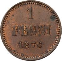 1 пенни 1876 года  Для Финляндии