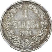 1 марка 1874 года S Для Финляндии