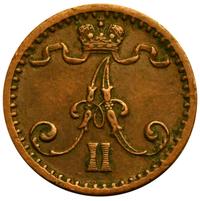 1 пенни 1871 года  Для Финляндии