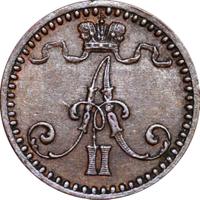 1 пенни 1869 года  Для Финляндии