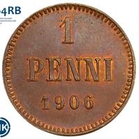 1 пенни 1906 года  Для Финляндии
