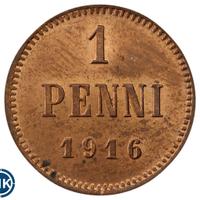 1 пенни 1916 года  Для Финляндии