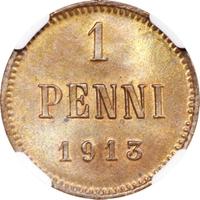 1 пенни 1913 года  Для Финляндии