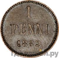 1 пенни 1882 года  Для Финляндии