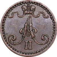 1 пенни 1866 года  Для Финляндии