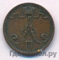 1 пенни 1881 года  Для Финляндии