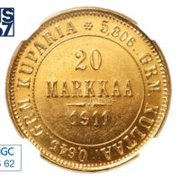 20 марок 1911 года L Для Финляндии