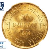 20 марок 1880 года S Для Финляндии