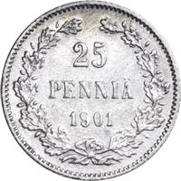 25 пенни 1901 года L Для Финляндии