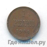 1 пенни 1904 года  Для Финляндии
