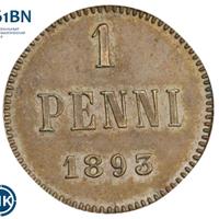 1 пенни 1893 года  Для Финляндии