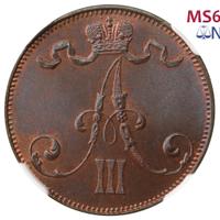 5 пенни 1888 года  Для Финляндии