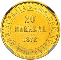 20 марок 1878 года S Для Финляндии