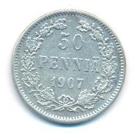 50 пенни 1907 года L Для Финляндии