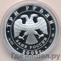 3 рубля 2009 года СПМД