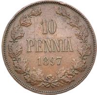 10 пенни 1897 года  Для Финляндии