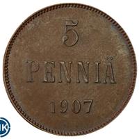 5 пенни 1907 года  Для Финляндии