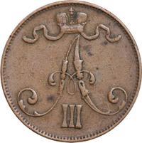 5 пенни 1889 года  Для Финляндии