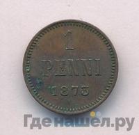 1 пенни 1873 года  Для Финляндии