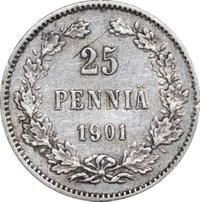 25 пенни 1901 года L Для Финляндии