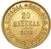 20 марок 1878 года S Для Финляндии