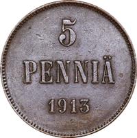 5 пенни 1913 года  Для Финляндии
