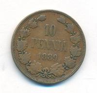 10 пенни 1889 года  Для Финляндии