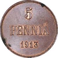5 пенни 1913 года  Для Финляндии