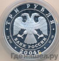 3 рубля 2004 года СПМД