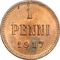 1 пенни 1917 года  Для Финляндии