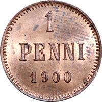 1 пенни 1900 года  Для Финляндии