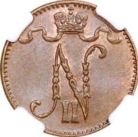 1 пенни 1907 года  Для Финляндии