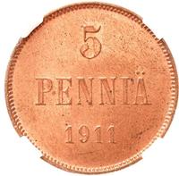 5 пенни 1911 года  Для Финляндии