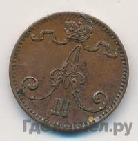 1 пенни 1884 года  Для Финляндии