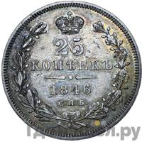 25 копеек 1846 года СПБ ПА