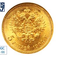 5 рублей 1904 года АР