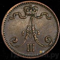 1 пенни 1881 года  Для Финляндии