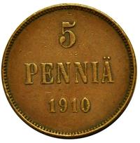 5 пенни 1910 года  Для Финляндии