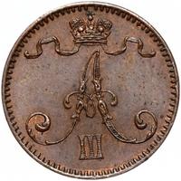 1 пенни 1891 года  Для Финляндии