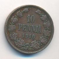 10 пенни 1910 года  Для Финляндии