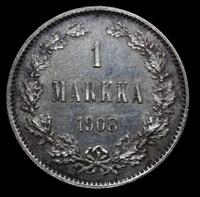 1 марка 1908 года L Для Финляндии