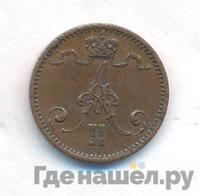 1 пенни 1874 года  Для Финляндии