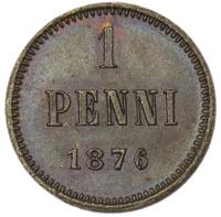 1 пенни 1876 года  Для Финляндии