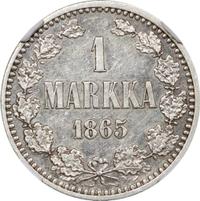 1 марка 1865 года S Для Финляндии