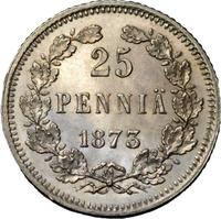 25 пенни 1873 года S Для Финляндии